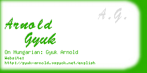 arnold gyuk business card